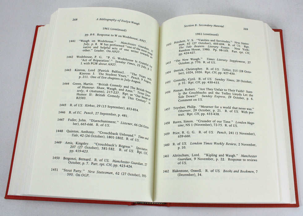 A Bibliography of Evelyn Waugh, 1986