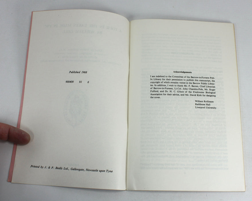 A Tour in the Lakes Made in 1797 by William Gell, edited by William Rollinson, 1968.