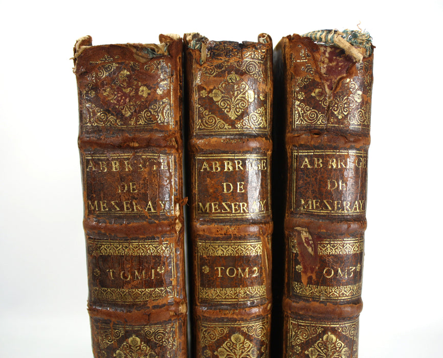 Abbrege Chronologique ou Extrait de L'Histoire de France, De Mezeray, 1690, 3 Volumes