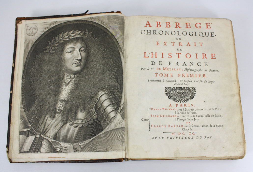 Abbrege Chronologique ou Extrait de L'Histoire de France, De Mezeray, 1690, 3 Volumes