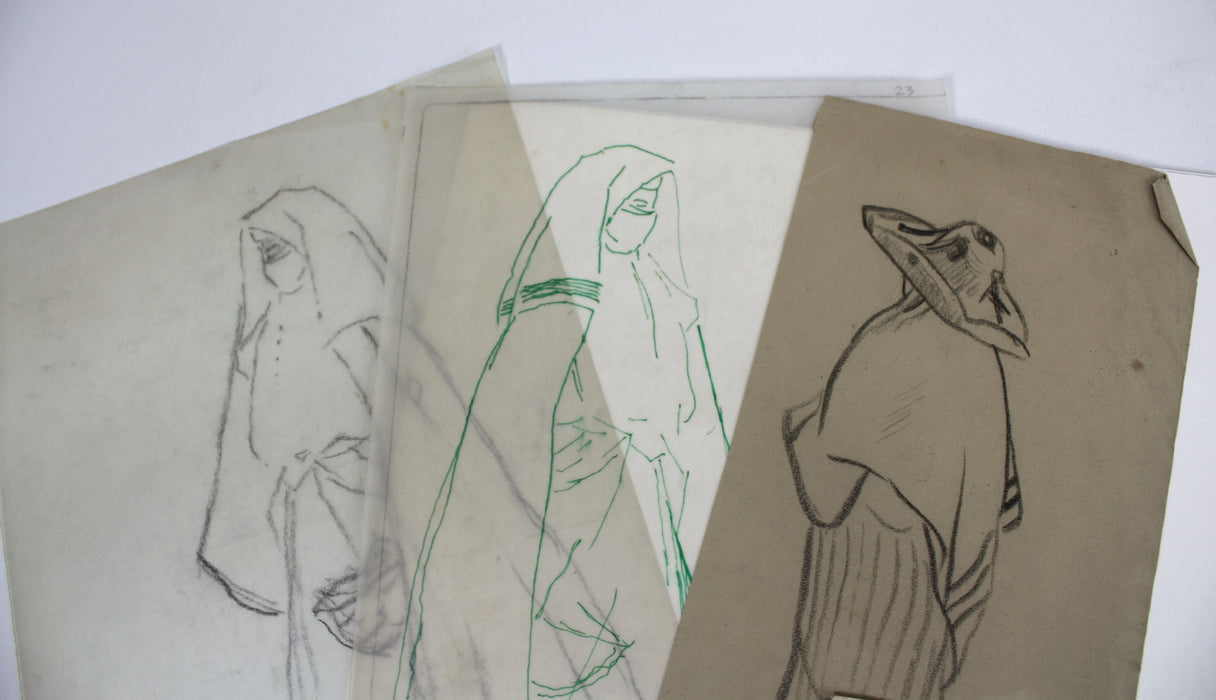 Alexander Graham Munro RSW - Portfolio of Sketches, Preparatory Drawings