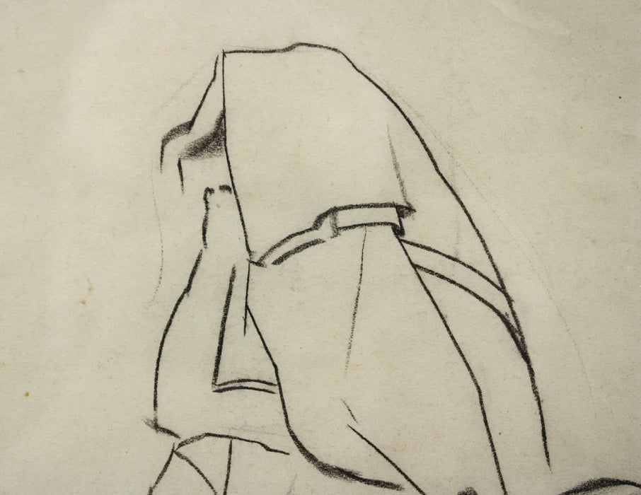 Alexander Graham Munro RSW - Framed drawing, Morocco Bazaar Figure Study