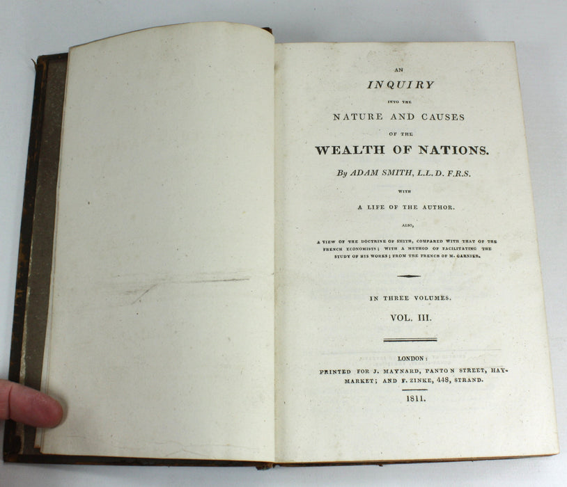 An Inquiry into the Nature and Causes of the Wealth of Nations, Vol. III, by Adam Smith, 1811