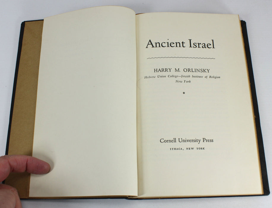 Ancient Israel, Harry M. Orlinsky, Cornell University Press, 1954
