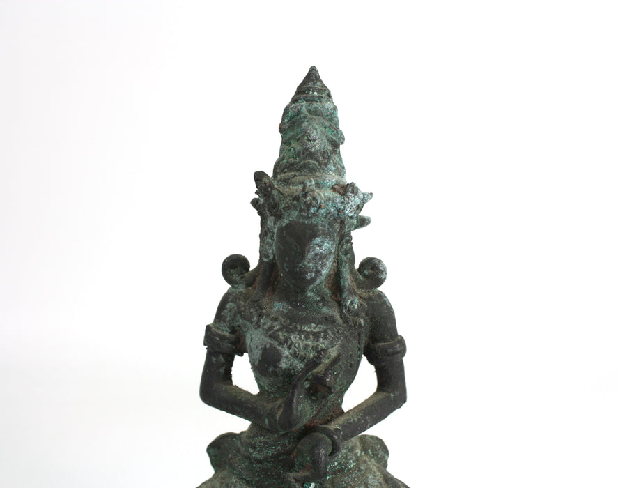 Antique Bronze Statue of Deity - Tara, Bodhisattva, 17cm high