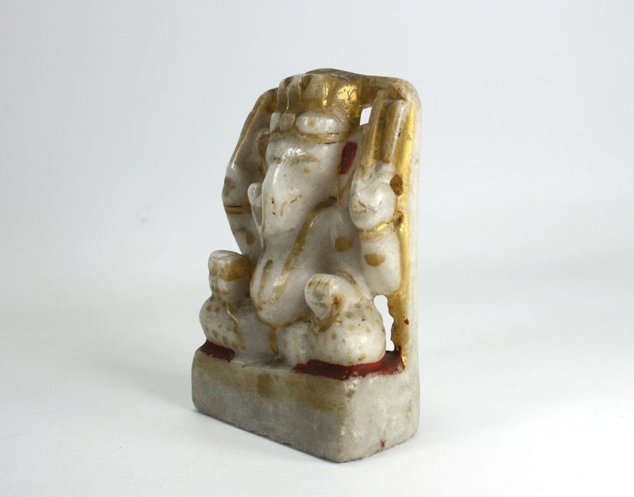 Antique Indian Alabaster Ganesh statue, 10.5cm high