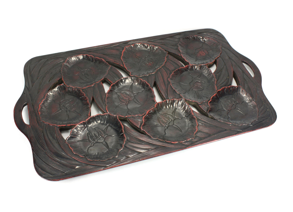 Japanese Lacquerware Tray, c. 1930s. 61cm x 35cm.