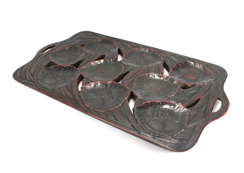 Japanese Lacquerware Tray, c. 1930s. 61cm x 35cm.