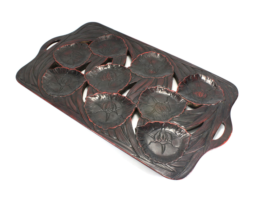 Japanese Lacquerware Tray, c. 1930s. 61cm x 35cm.