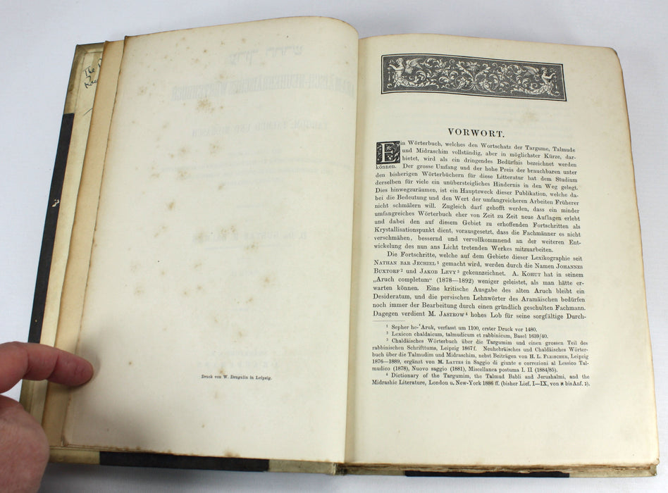 Aramaisch-Neuhebraisches Worterbuch, zu Targum, Talmud und Midrasch, mit Lexicon Der Abbreviaturen, D. Dr. Gustaf H. Daman, G.H. Handler, 1897-1901.