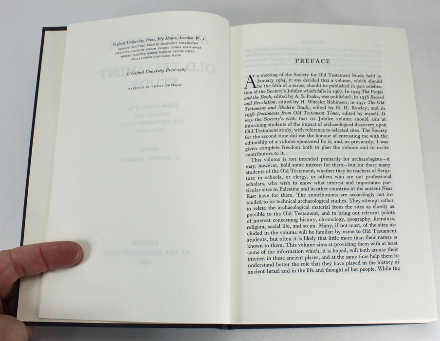 Archaeology and Old Testament Study, D. Winton Thomas, 1967
