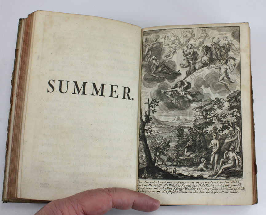 B H Brockes translation of James Thomson's The Seasons, 1745. Jahres-Zeiten des Herrn Thomson