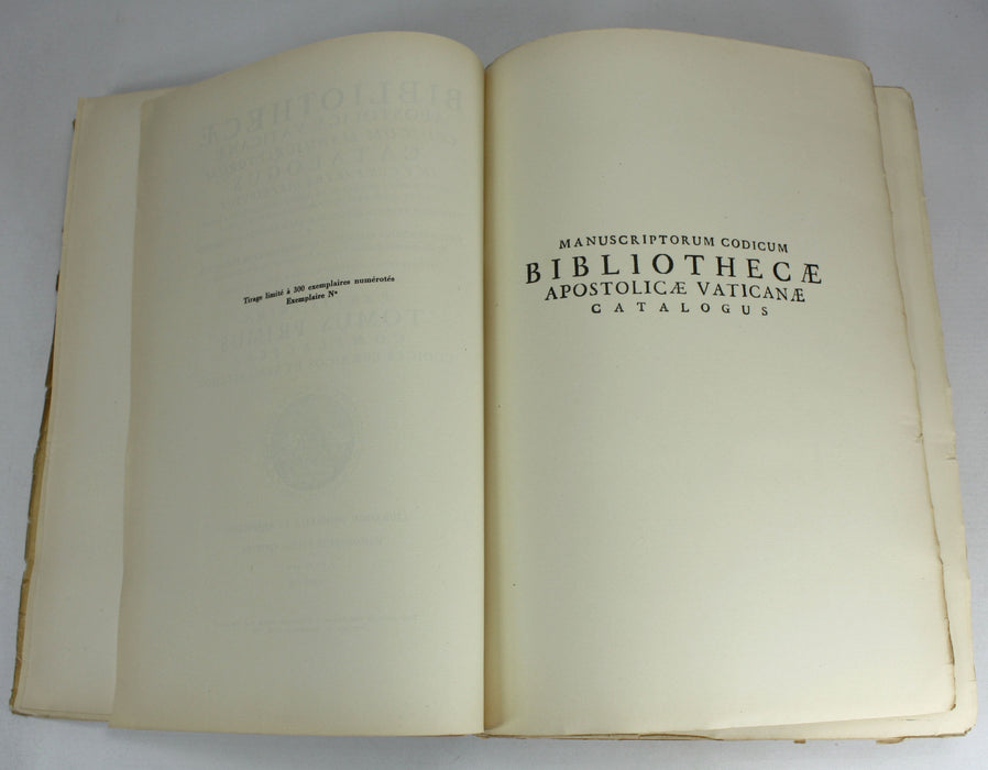 Bibliothecae Apostolicae Vaticanae Codicum Manuscriptorum Catalogus, Assemanus, 3 Volumes Complete, 1926-1930.