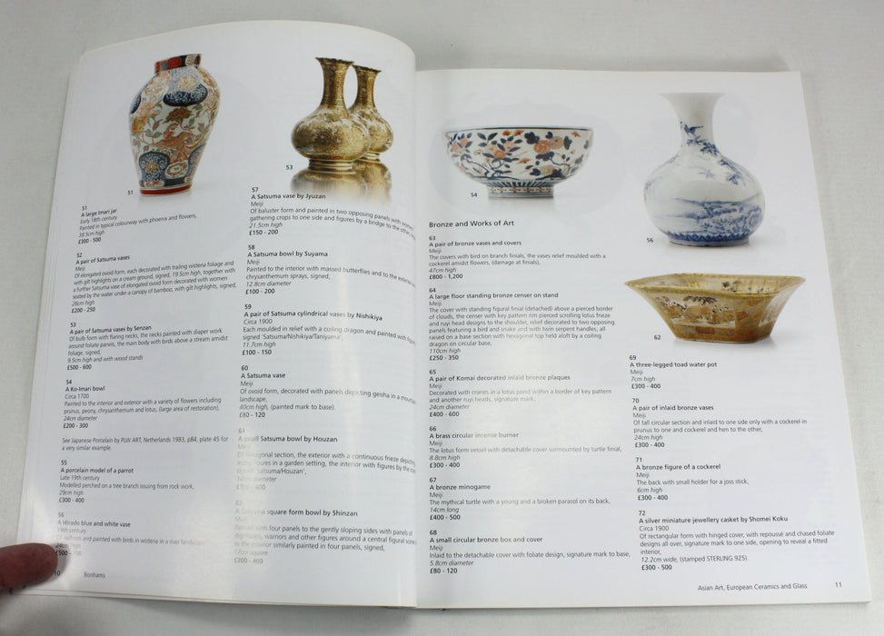 Bonhams Asian Art & European Ceramics and Glass auction catalogue, July 2011, Edinburgh
