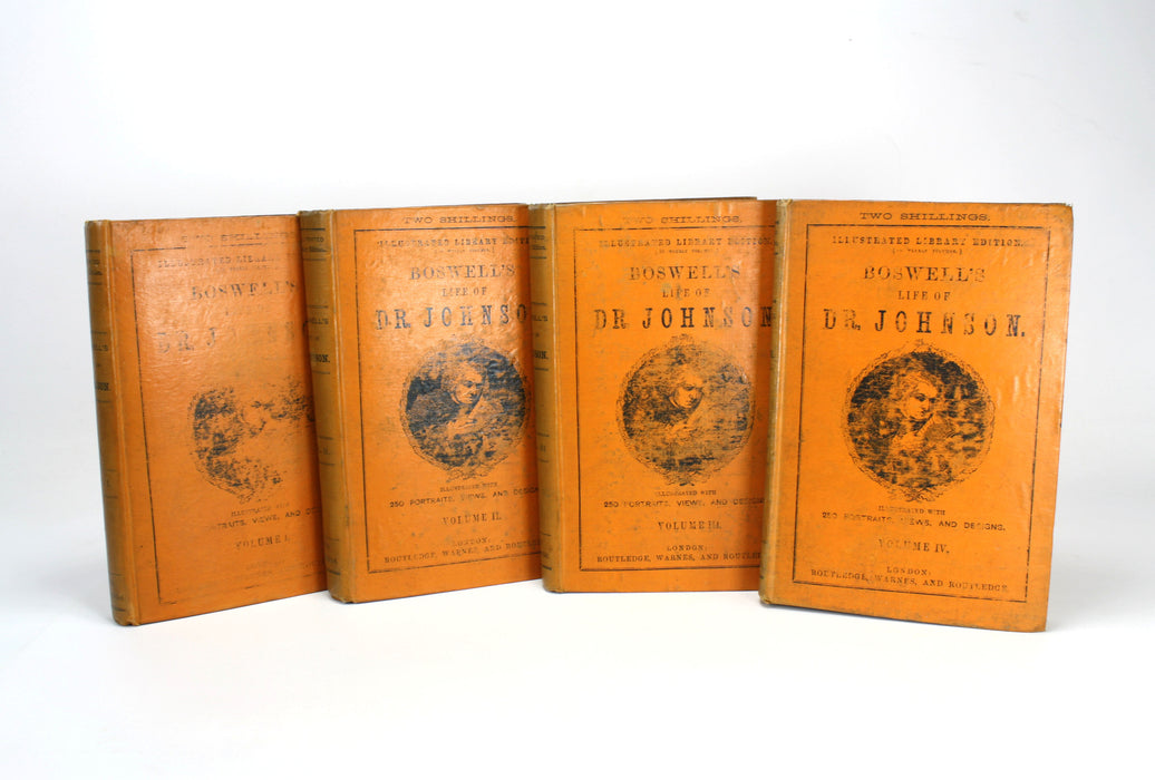 Boswell's Life of Johnson, Illustrated, 4 Volumes complete, Routledge, 1857-67