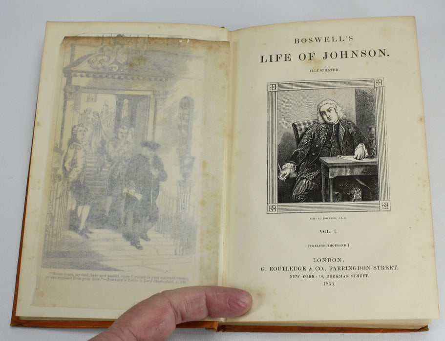 Boswell's Life of Johnson, Illustrated, 4 Volumes complete, Routledge, 1857-67