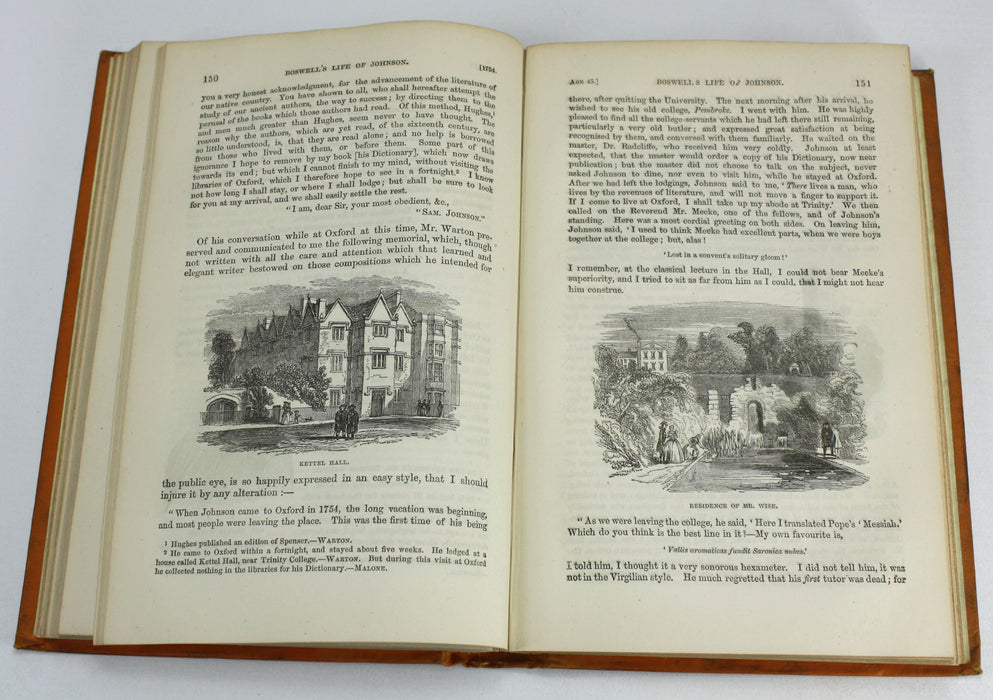 Boswell's Life of Johnson, Illustrated, 4 Volumes complete, Routledge, 1857-67