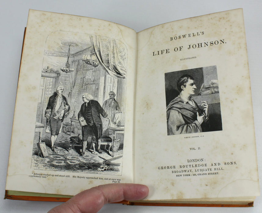 Boswell's Life of Johnson, Illustrated, 4 Volumes complete, Routledge, 1857-67