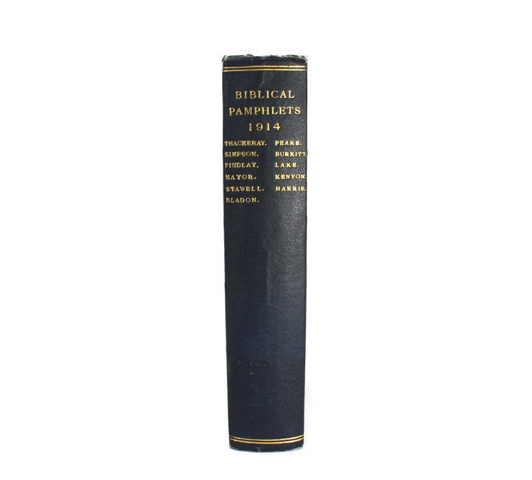 Bound Collection of Biblical Pamphlets, 1914. Collated by James Hope Moulton, with Correspondence.