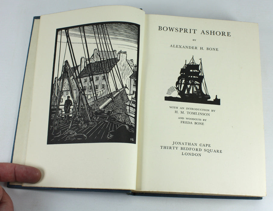 Bowsprit Ashore by Alexander H. Bone, 1932, with Freda Bone Woodcuts