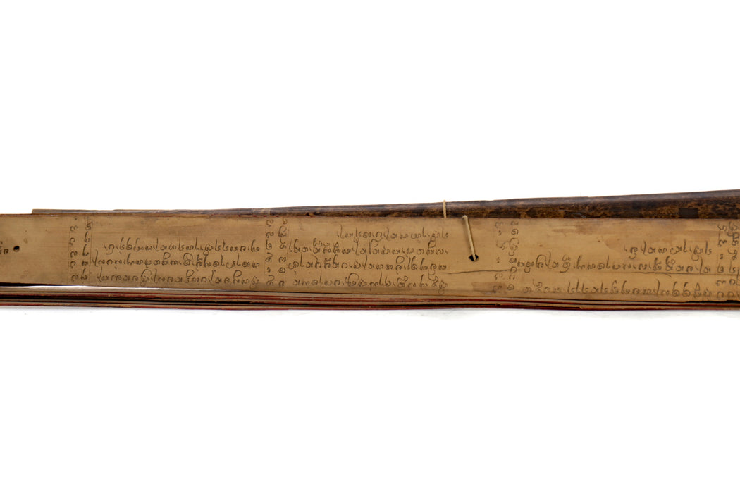 Buddhist Palm Leaf manuscript - Dehong Dai language, Northern Thailand/Burma/Yunnan Province