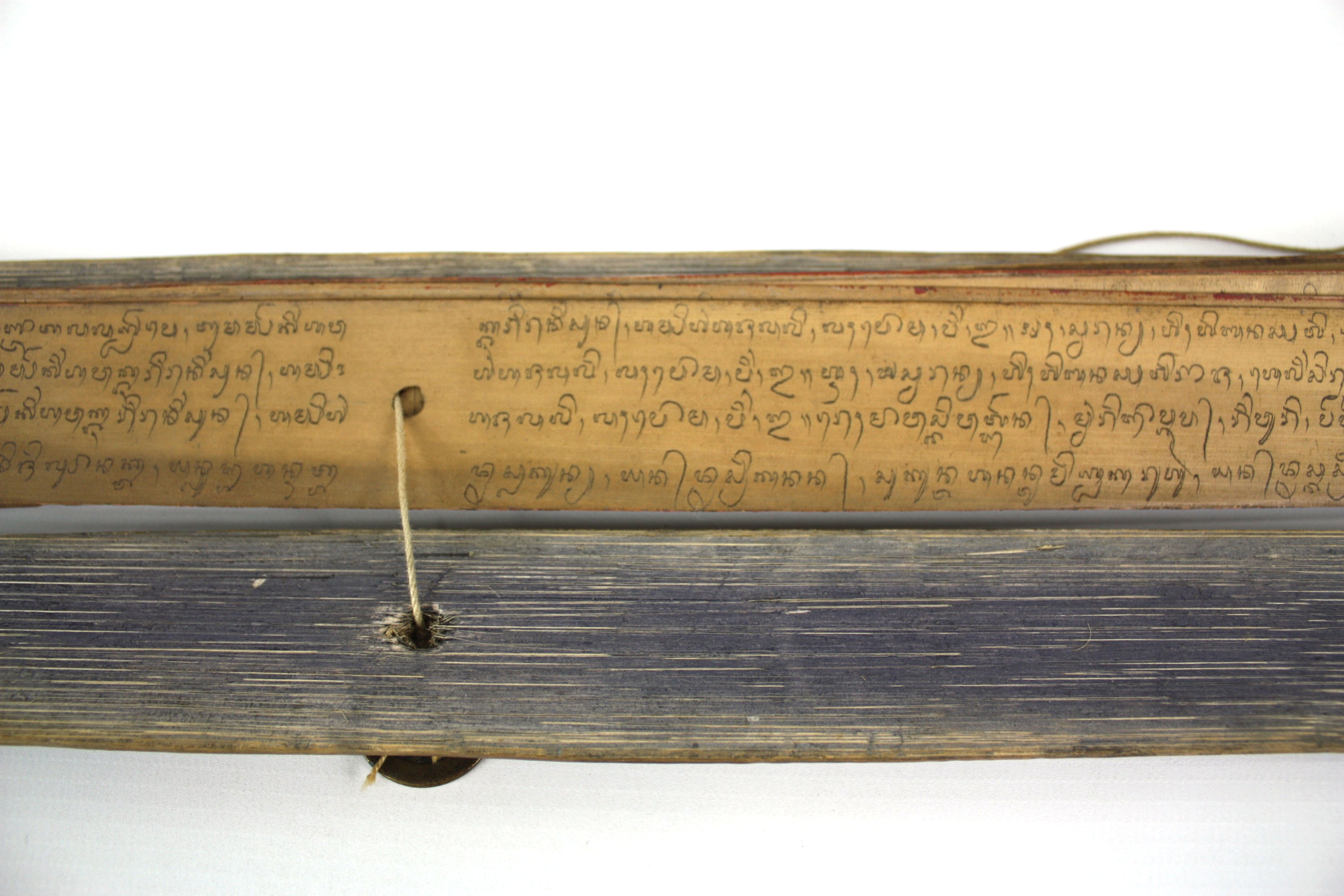 Dai Language Script Buddhist Palm Leaf manuscript - Dehong Dai language, Northern Thailand ...