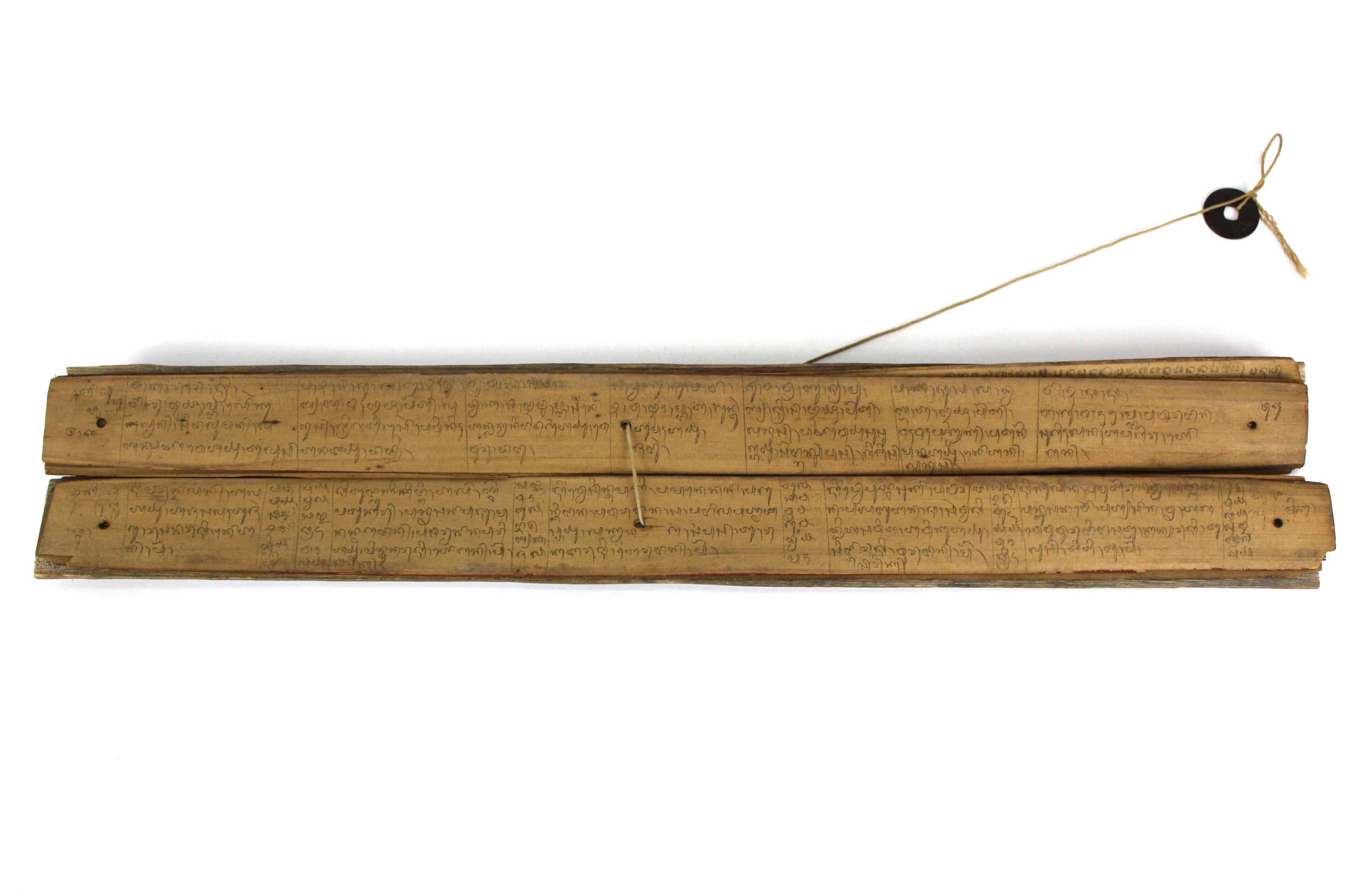 Dai Language Script Buddhist Palm Leaf manuscript - Dehong Dai language, Northern Thailand ...