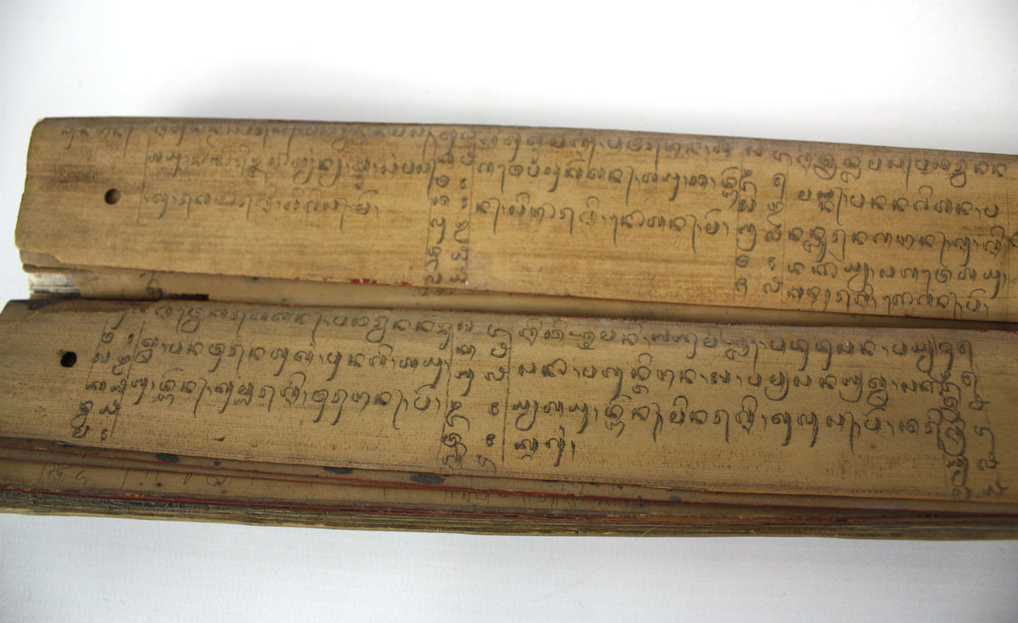 Buddhist Palm Leaf manuscript - Dehong Dai language, Northern Thailand/Burma/Yunnan Province