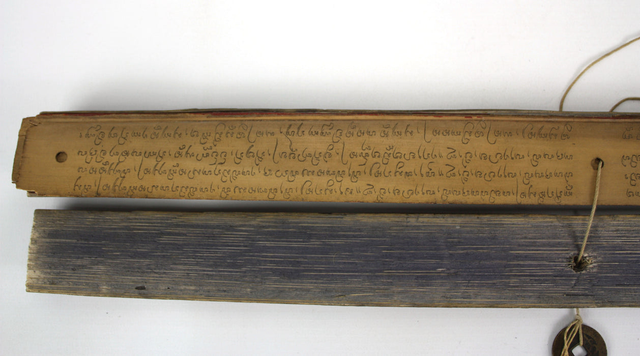 Buddhist Palm Leaf manuscript - Dehong Dai language, Northern Thailand/Burma/Yunnan Province