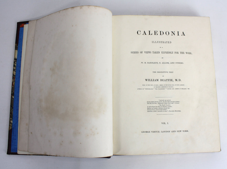 Caledonia Illustrated; Scotland Illustrated, William Beattie, 2 Volumes 1838