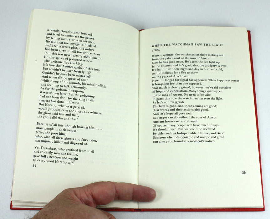 Passions and Ancient Days, C. P. Cavafy, 1972