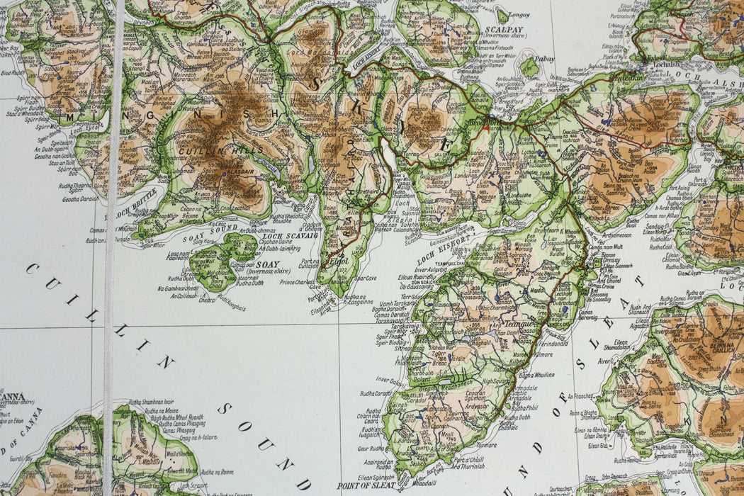 The Times Six Sheet Contour Road Map of Scotland, Edition De Luxe, Geographia Ltd. Boxed set.
