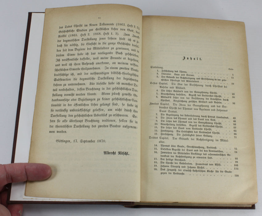 Die Christliche Lehre von der Rechtfertigung und Versohnung by Albrecht Ritschl, 3 Volume Set, 1870 - 1874