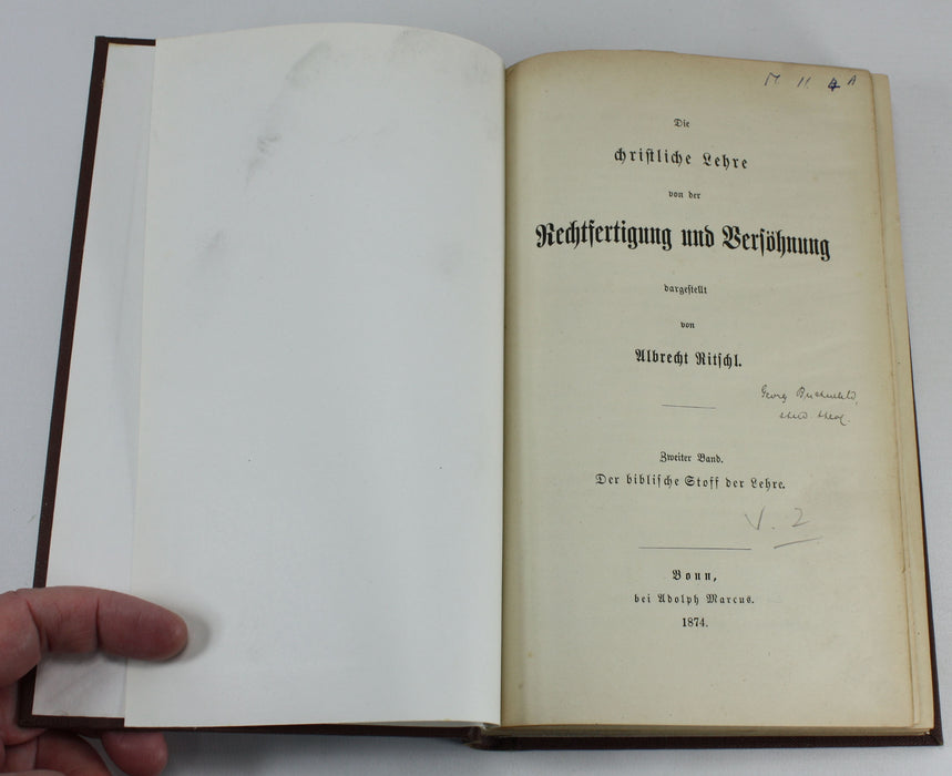 Die Christliche Lehre von der Rechtfertigung und Versohnung by Albrecht Ritschl, 3 Volume Set, 1870 - 1874