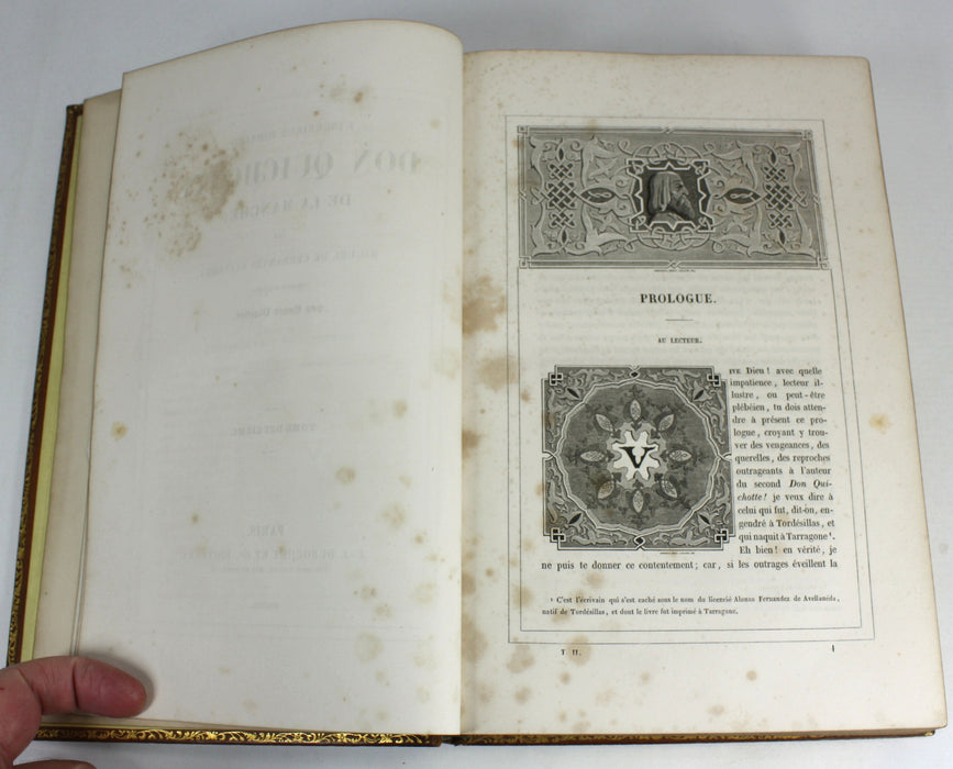 Don Quichotte, Miguel de Cervantes Saavedra, Tome Duexieme, 1840 presentation copy