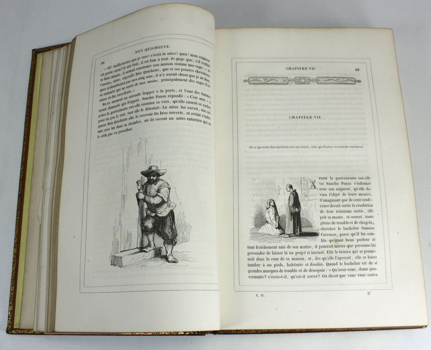 Don Quichotte, Miguel de Cervantes Saavedra, Tome Duexieme, 1840 presentation copy