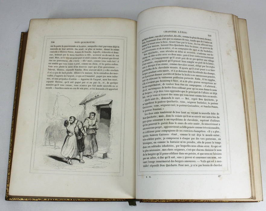 Don Quichotte, Miguel de Cervantes Saavedra, Tome Duexieme, 1840 presentation copy