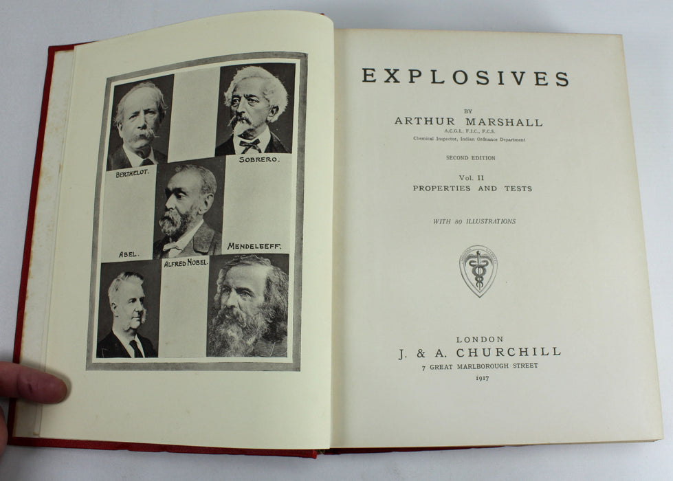 Explosives by Arthur Marshall 1917, 2 Volume Set