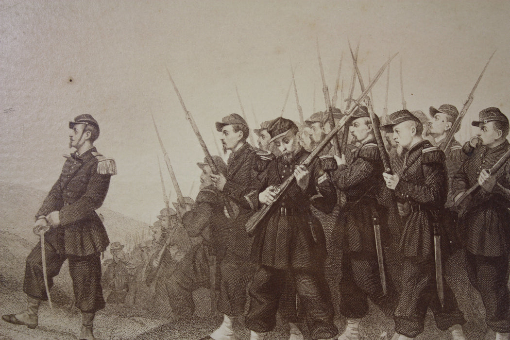 Antique Franco-Prussian War Print, 19th century, Image A