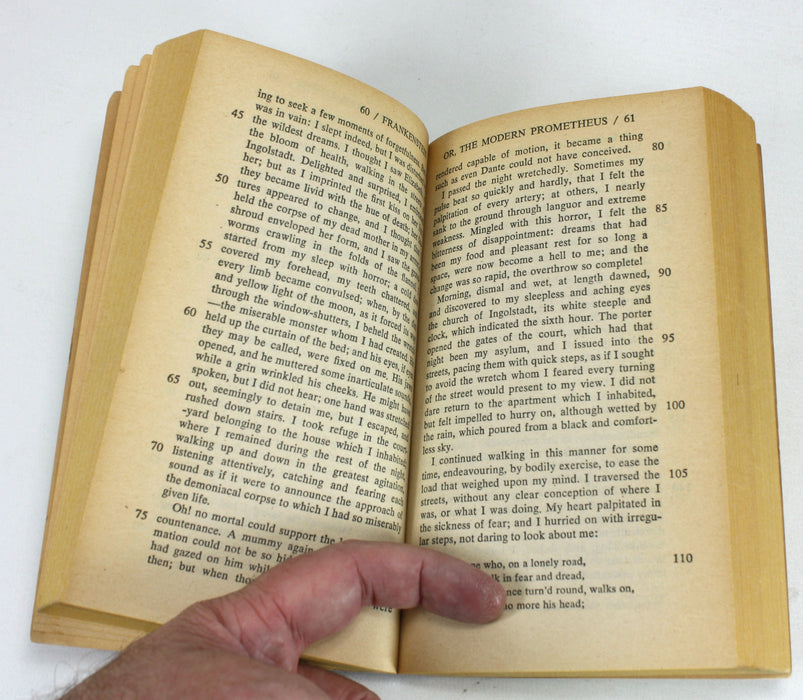 Frankenstein or The Modern Prometheus by Mary W. Shelley, Pocket Books, New York, 1976