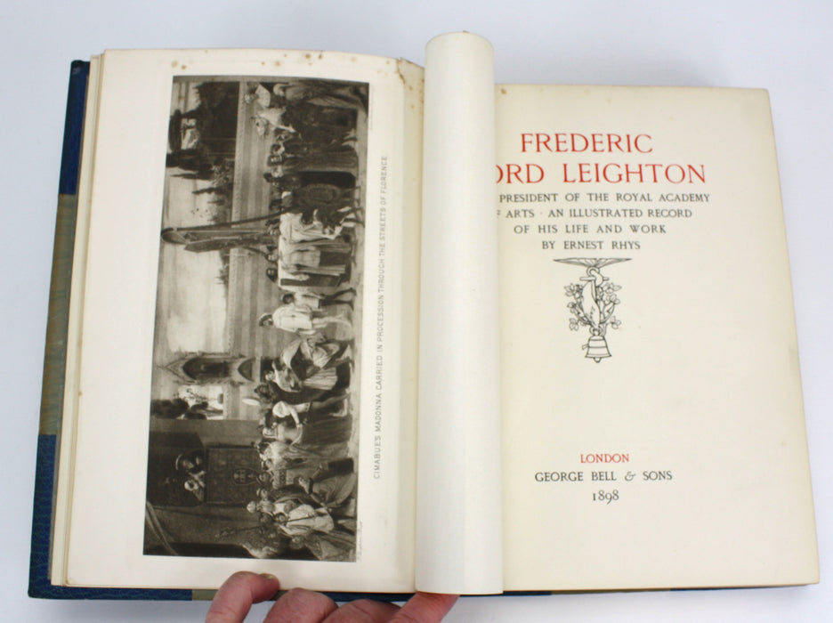 Frederic Lord Leighton, Ernest Rhys, 1898