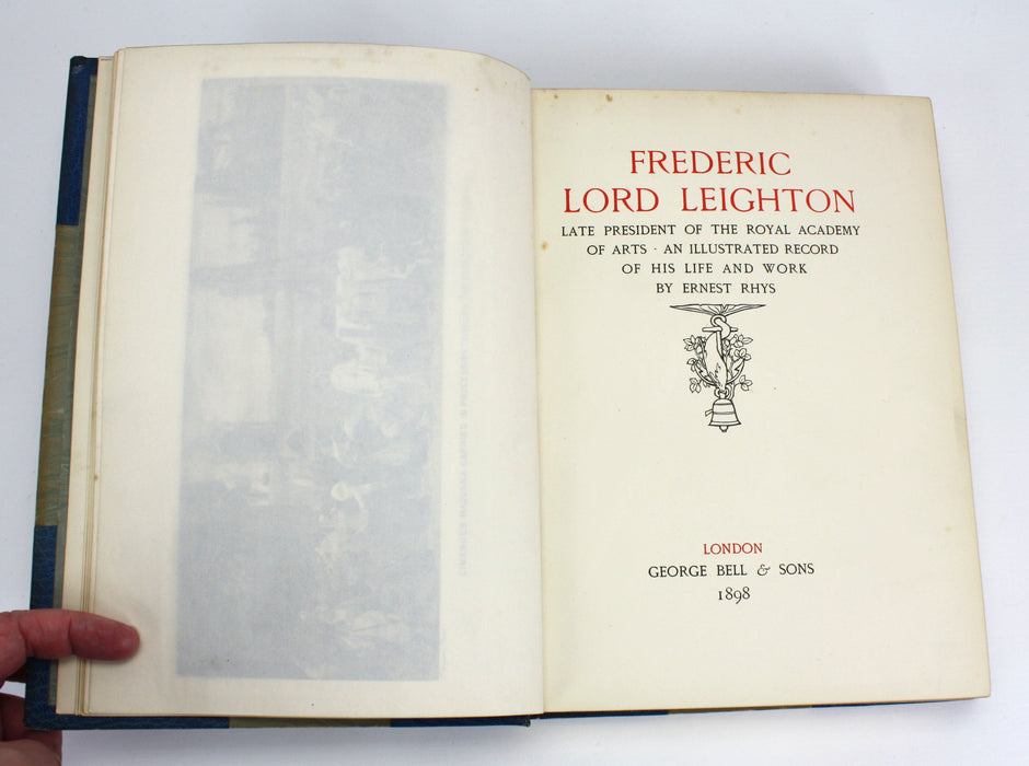 Frederic Lord Leighton, Ernest Rhys, 1898