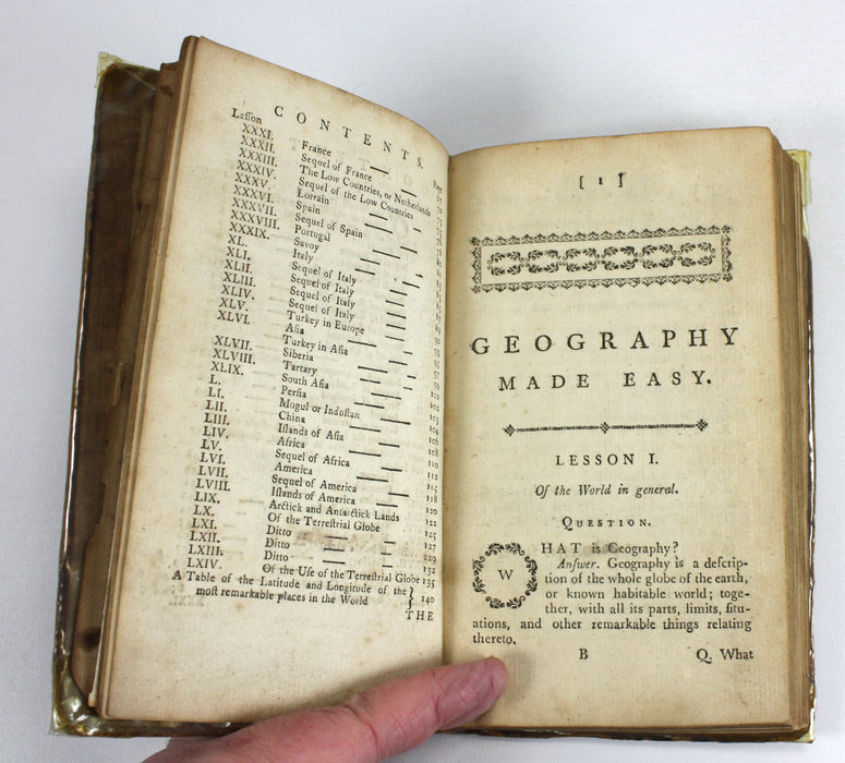 Geography Made Easy translated from Nicolas Lenglet Dufresnoy, Rare Early English edition