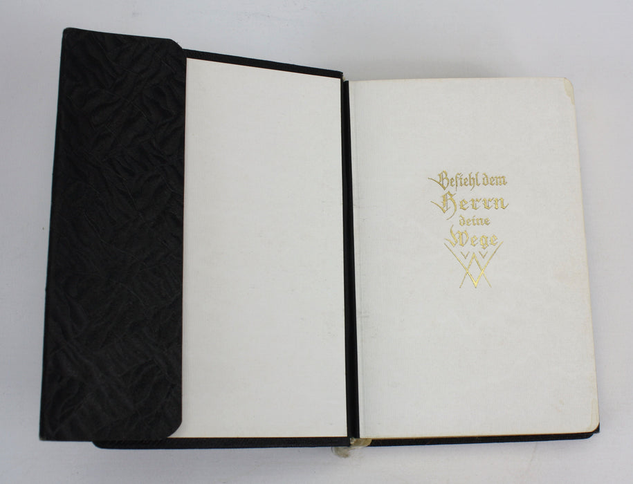 German Gesangbuch, boxed hymn book with certificate, 1937.
