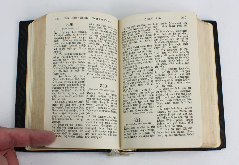 German Gesangbuch, boxed hymn book with certificate, 1937.