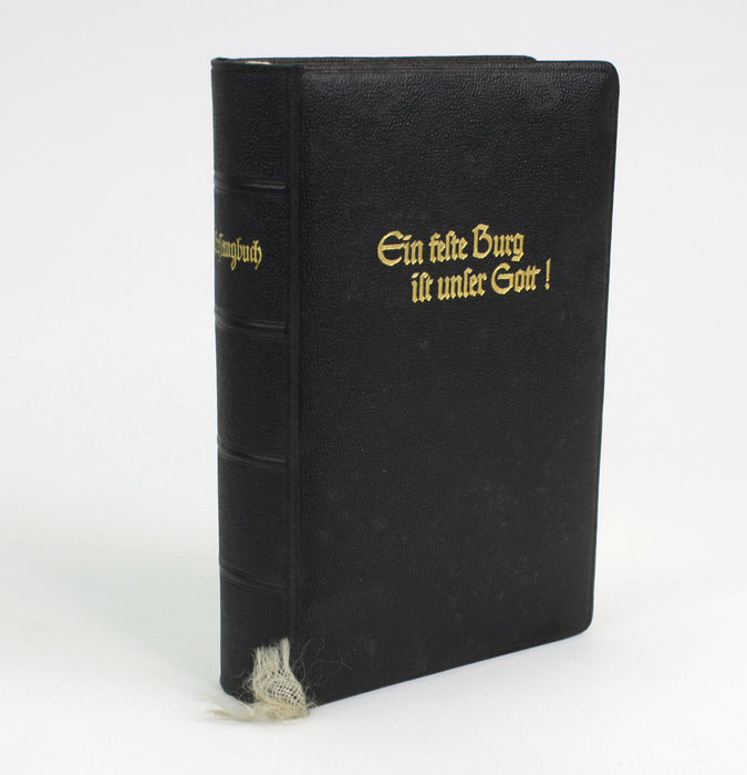 German Gesangbuch, boxed hymn book with certificate, 1937.