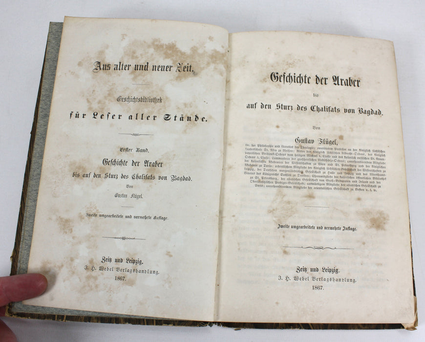 Geschichte der Araber bis auf den Sturz des Chalifats von Bagdad. Gustav Flügel, 1867