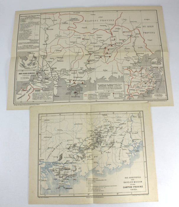 Geschichte der Basler Mission, 1815-1899, Paul Eppler, 1900. 6 Maps.