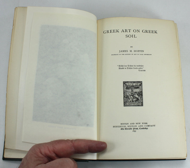Greek Art on Greek Soil by James M. Hoppin, 1897 first edition.
