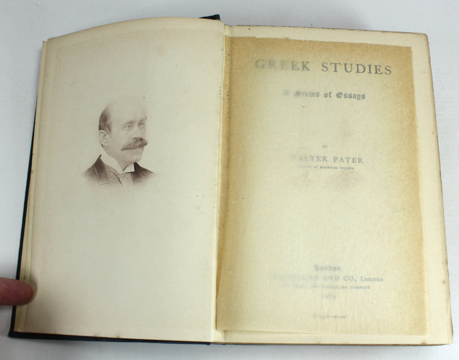 Greek Studies; A Series of Essays by Walter Pater, 1904